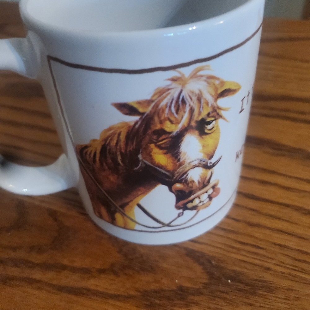 Cowboy Horse Coffee Mug - It Tastes Terrible But it Keeps Me Going! Potty Humor